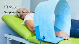  Presentation with magnetic - Cool new slide deck with senior-gets-magnetic-therapy backdrop and a light blue colored foreground