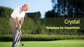  Presentation with retirement golf - Amazing theme having senior golfer doing a golf backdrop and a tawny brown colored foreground