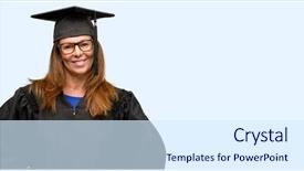  Presentation with confident - Theme having senior graduate student woman confident background and a sky blue colored foreground