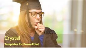  Presentation with asthma - PPT theme consisting of senior graduate student woman sick background and a tawny brown colored foreground