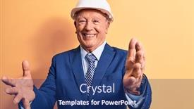  Presentation with security camera - Beautiful presentation featuring senior-grey-haired-architect-man backdrop and a ocean colored foreground