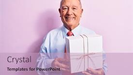  Presentation with pink birthday - PPT layouts consisting of senior-grey-haired-businessman-wearing background and a soft green colored foreground