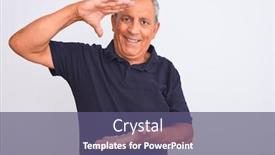  Presentation with grey black white - Presentation theme with polo standing over isolated white background and a violet colored foreground