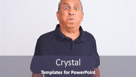  Presentation with grey black white - Theme having senior-grey-haired-man-wearing background and a ocean colored foreground