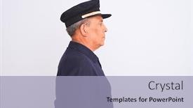  Presentation with grey black white - Cool new slides with senior-grey-haired-man-wearing backdrop and a light blue colored foreground