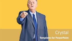  Presentation with grey - Colorful slide set enhanced with senior-grey-haired-man-wearing backdrop and a ocean colored foreground