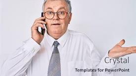  Presentation with achievement - Slide deck featuring senior-grey-haired-man-wearing background and a sky blue colored foreground