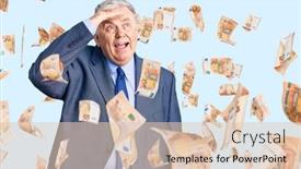  Presentation with far away - Colorful presentation theme enhanced with senior-grey-haired-man-wearing backdrop and a lemonade colored foreground