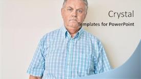  Presentation with grey - Theme having senior-grey-haired-man-wearing background and a lemonade colored foreground