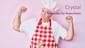  Presentation with senior fitness - Theme having senior-grey-haired-man-wearing background and a lemonade colored foreground