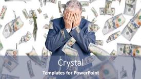  Presentation with grey - PPT theme consisting of senior-grey-haired-man-wearing background and a ocean colored foreground