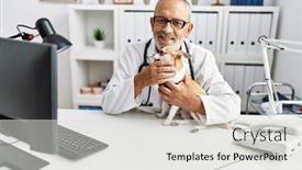  Presentation with grey - PPT theme featuring senior-grey-haired-man-wearing background and a light gray colored foreground