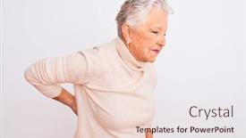  Presentation with back pain - Audience pleasing PPT layouts consisting of senior-grey-haired-woman-wearing backdrop and a lemonade colored foreground