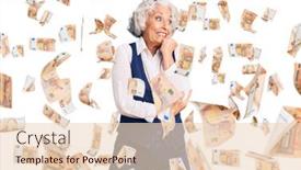  Presentation with nails - Cool new slide set with senior-grey-haired-woman-wearing backdrop and a lemonade colored foreground