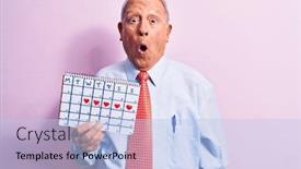  Presentation with grey - Presentation theme featuring senior-handsome-grey-haired-businessman background and a light blue colored foreground