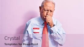  Presentation with senior care - Amazing slide deck having senior-handsome-grey-haired-businessman backdrop and a lemonade colored foreground