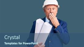  Presentation with grey - Amazing presentation theme having senior-handsome-grey-haired-man backdrop and a ocean colored foreground