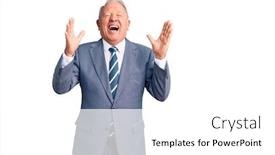  Presentation with grey - Beautiful theme featuring senior-handsome-grey-haired-man backdrop and a white colored foreground