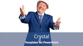  Presentation with hug - PPT layouts featuring senior-handsome-grey-haired-man background and a ocean colored foreground