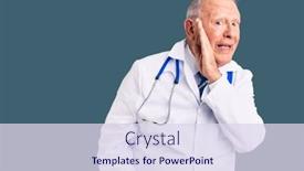  Presentation with grey - Presentation theme consisting of senior-handsome-grey-haired-man background and a sky blue colored foreground