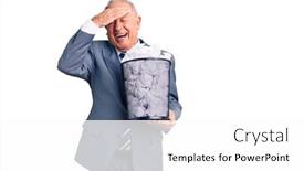  Presentation with bin - Cool new theme with senior-handsome-grey-haired-man backdrop and a white colored foreground