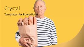  Presentation with attitude - Presentation consisting of senior-handsome-grey-haired-man background and a yellow colored foreground