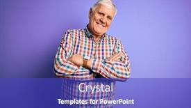  Presentation with purple - Audience pleasing presentation design consisting of senior-handsome-hoary-man-wearing backdrop and a cobalt blue colored foreground