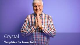  Presentation with colorful hands - Amazing slide set having senior-handsome-hoary-man-wearing backdrop and a navy blue colored foreground