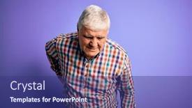  Presentation with back pain - Audience pleasing theme consisting of senior-handsome-hoary-man-wearing backdrop and a ocean colored foreground