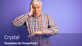  Presentation with purple - Slides featuring senior-handsome-hoary-man-wearing background and a navy blue colored foreground