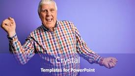  Presentation with colorful music - Audience pleasing presentation theme consisting of senior-handsome-hoary-man-wearing backdrop and a royal blue colored foreground