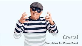  Presentation with yelling - Cool new theme with senior-handsome-man-wearing-burglar backdrop and a cool aqua colored foreground