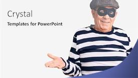  Presentation with comparison - Slide set featuring senior-handsome-man-wearing-burglar background and a white colored foreground