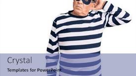  Presentation with question - Slide set consisting of senior-handsome-man-wearing-burglar background and a ocean colored foreground