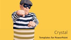  Presentation with violence - Beautiful theme featuring senior-handsome-man-wearing-burglar backdrop and a yellow colored foreground