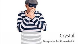  Presentation with scandal - Slide deck consisting of senior-handsome-man-wearing-burglar background and a white colored foreground