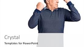  Presentation with polo - Colorful PPT theme enhanced with senior-handsome-man-wearing-casual backdrop and a white colored foreground