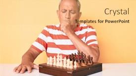  Presentation with hair care - Slide deck consisting of senior-handsome-man-with-gray background and a lemonade colored foreground