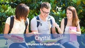  Presentation with senior high school - PPT layouts having senior high school - group of happy students background and a ocean colored foreground