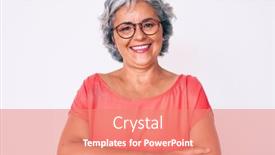  Presentation with real woman hair texture human - Amazing presentation having senior-hispanic-grey-haired-woman backdrop and a coral colored foreground