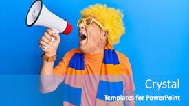  Presentation with hooligan - Beautiful presentation theme featuring senior-hispanic-hooligan-man-wearing backdrop and a teal colored foreground