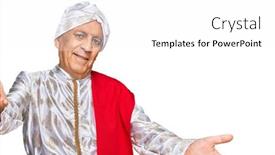  Presentation with saree - Colorful PPT layouts enhanced with senior-hispanic-man-wearing-tradition backdrop and a white colored foreground