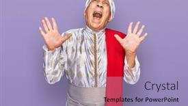  Presentation with saree - Slides having senior-hispanic-man-wearing-tradition background and a light blue colored foreground