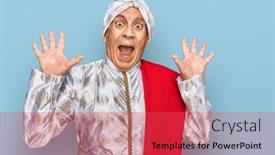  Presentation with saree - Beautiful slide set featuring senior-hispanic-man-wearing-tradition backdrop and a red colored foreground