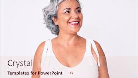  Presentation with hispanic - Slide deck enhanced with senior-hispanic-woman-wearing-casual background and a lemonade colored foreground