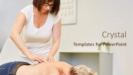  Presentation with chiropractor - Slide set consisting of senior-in-back-massage background and a lemonade colored foreground