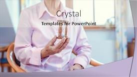  Presentation with nursing - Theme having senior-in-nursing-home-holding background and a cream colored foreground