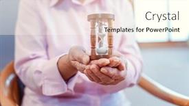  Presentation with nursing - Beautiful presentation theme featuring senior-in-nursing-home-holding backdrop and a cream colored foreground