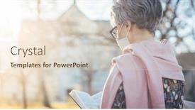  Presentation with reading bible - Cool new slides with senior-lady-praying-with-face backdrop and a lemonade colored foreground