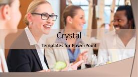  Presentation with men women are equal - PPT theme having senior luncheon - group of men and women background and a  colored foreground